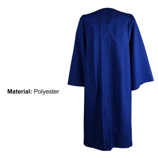 Toque et Robe de Diplôme Couleur Unie Fermeture Éclair Unisexe Mat Lâche Bachelor Cap Robe pour Adulte