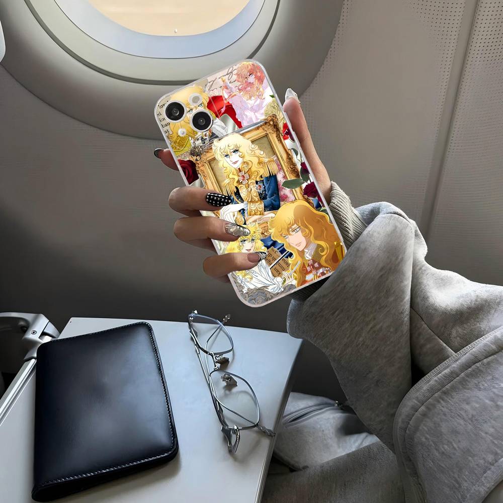Rose Of V-Versailles Lady Oscar For IPhone 17 16 15 14 13 12 Mini 11 Pro Max Transparent Case