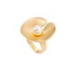 Flower Ring Vintage Accessories Metal Glossy Irregular Design Live Women's Ring