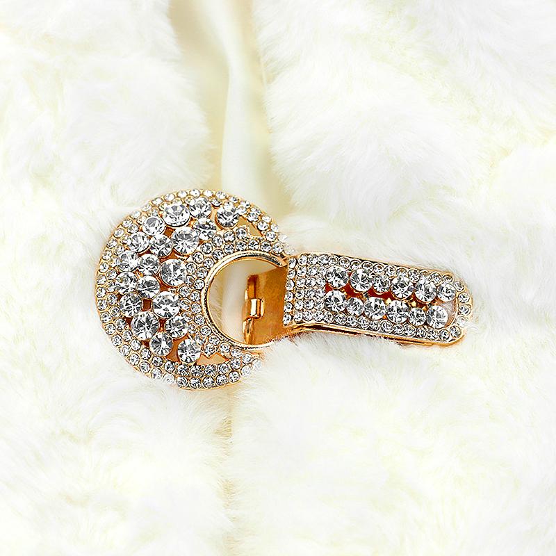 1PC Duckbill Buckle Overcoat Decor Shiny Rhinestone Fashion Metal Button Originality Cardigan Button Clothing Accessory