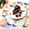 Navy-Blue Moon Gold Star Confetti - 300pcs Glitter Twinkle Little Star Table Confetti Eid Ramadan Mubarak Decoration Birthday Wedding Baby Shower