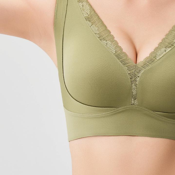 Lace Sexy Bra Women's Beautiful Back Gathering Bra Breathable and Anti-sagging Underwear Push Up Bra