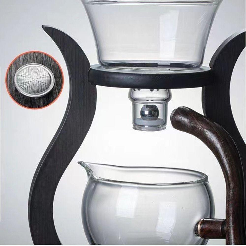 Heat-Resistant Semi-Automatic Teapot Set Magnetic Water Diversion Transparent Tea Brewer  Kitchen