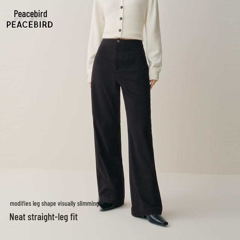 PEACEBIRD Women s High-Waisted Straight Leg Casual Pants L