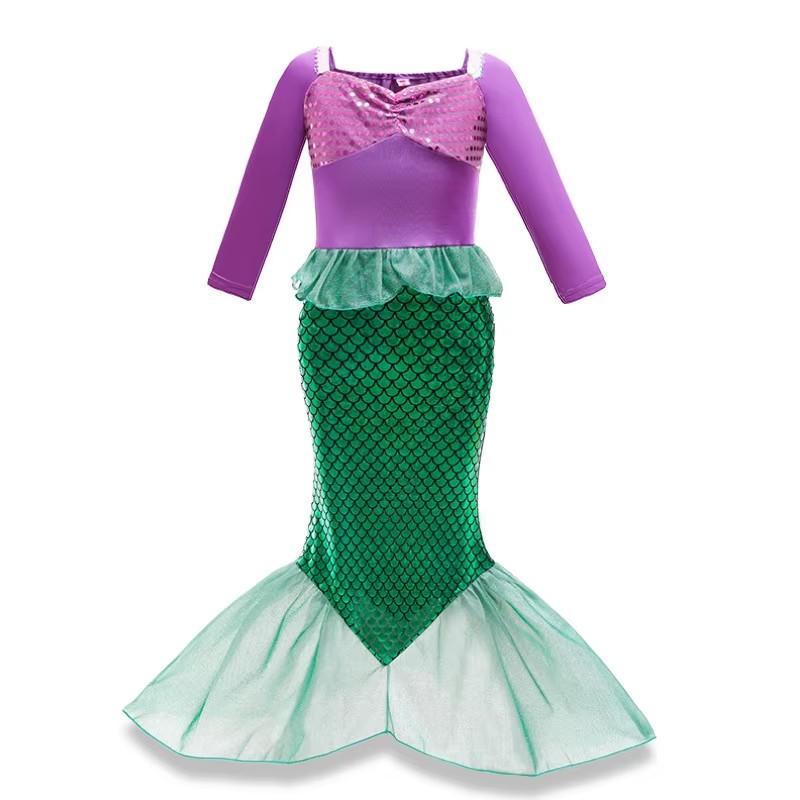 Little Mermaid Dress Princess Cosplay Costume Fish Beauty Birthday Party Halloween Clothing Mermaid Dress For Girl