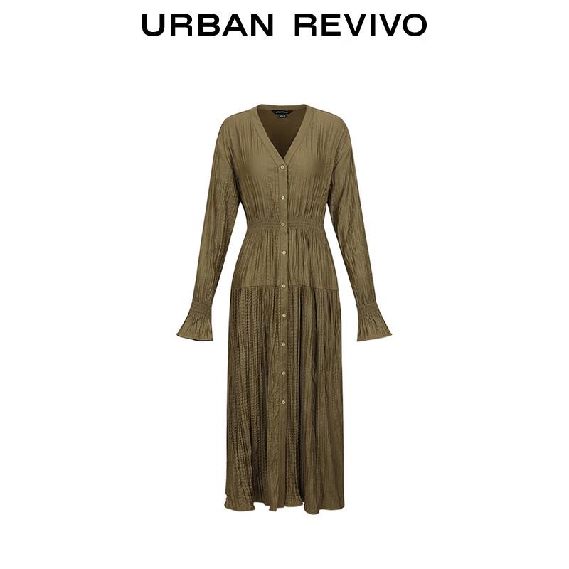 UR Women's Urban Retro Textured V-Neck Dress