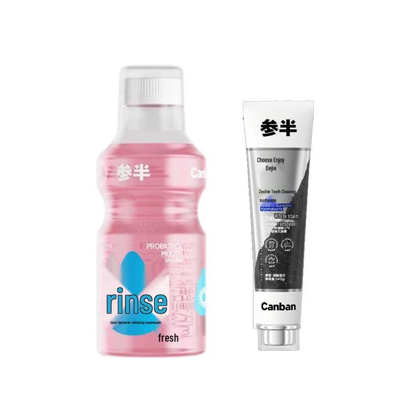 Canban Probiotic Mouthwash & Zeolite Toothpaste Set
