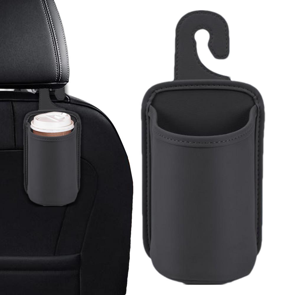 Car Door Cup Holder Car Cup Holder Door Storage Box Leather Drink Rack Hanger Vehicle Accessories Interior Decor Backseat