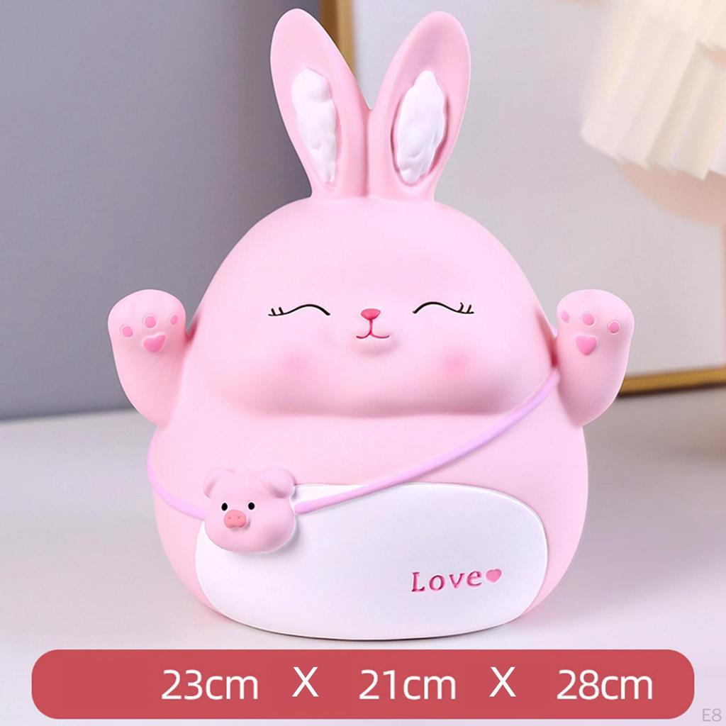 Money Bank Animal Bunny Statue Case for Nursery Toddler