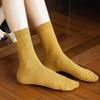 Cotton Knitting Women Socks Fashion Harajuku Retro Lady Girls Loose Long Socks Spring Autumn Solid Color Casual Soft High Socks
