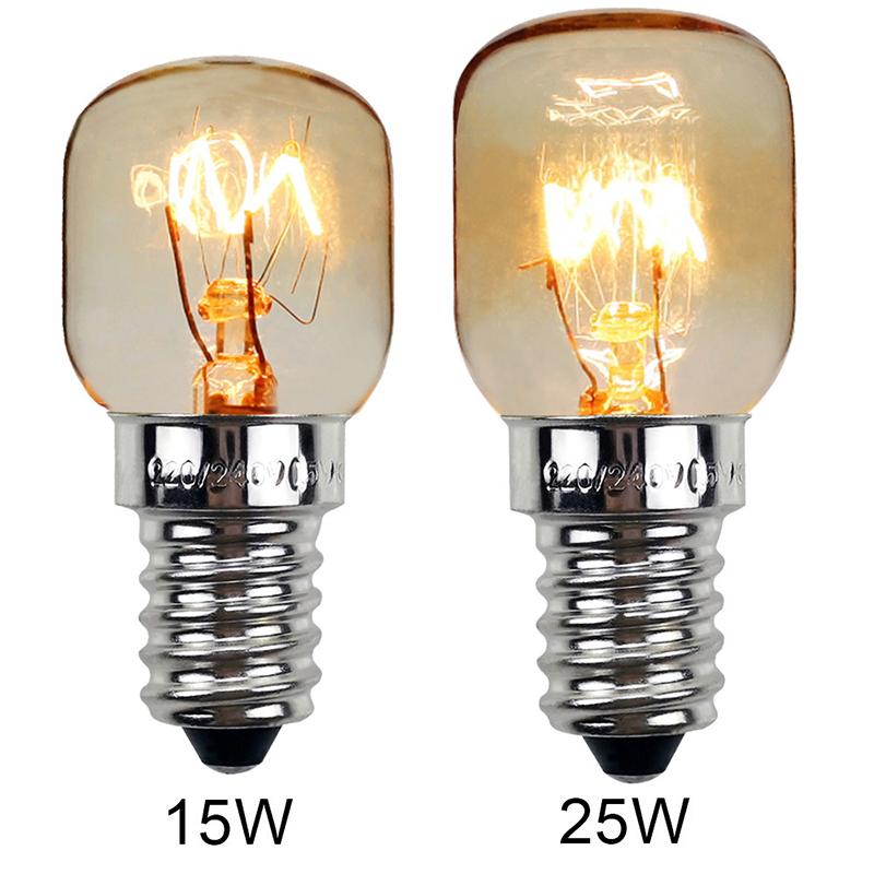 E14 Led Microwave Oven Bulbs 220V 300 Celsius Degree High Temperature Cooker Hood Lamp Salt Lights 15W 25W