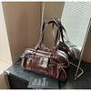 Ielgy Retro Portable Commuter Bag Niche Underarm Bag Simple Large-Capacity Shoulder Tote Bag