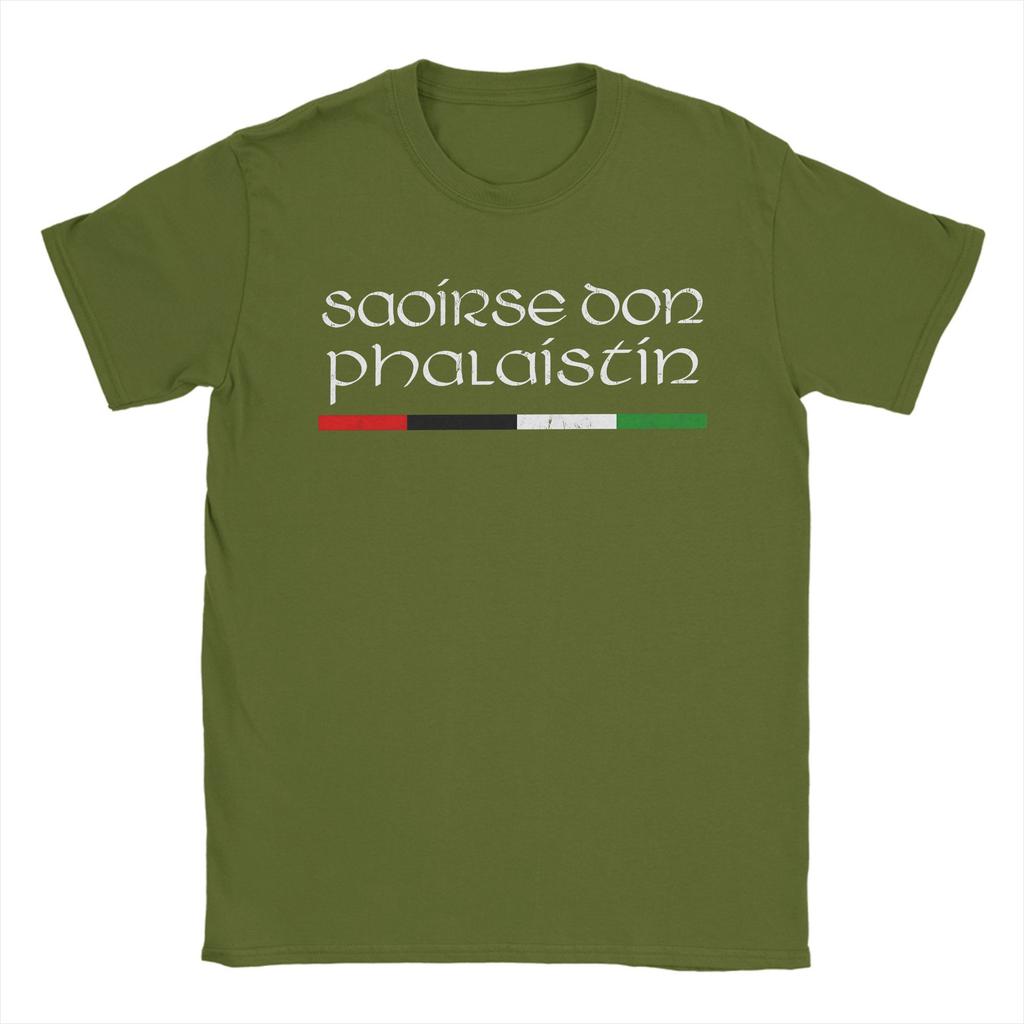 Übergroßes T-Shirt Saoirse Don Phalaistin Palästina 100% Baumwoll-T-Shirts T-Shirt für Männer Sommer Freizeit Kurzarm Kleidung