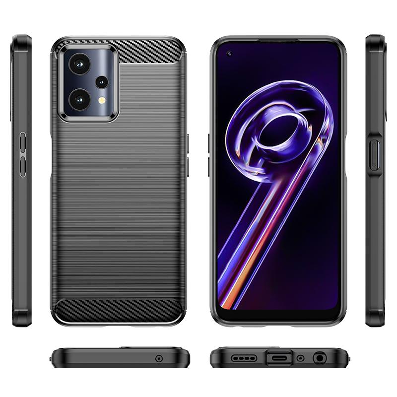 Für Hülle Oppo Realme 9 Pro Hülle Realme 9 9i Pro Plus Bumper Stoßfest Silikon Kohlefaser Rückseite Hülle Für Realme 9 Pro Hülle