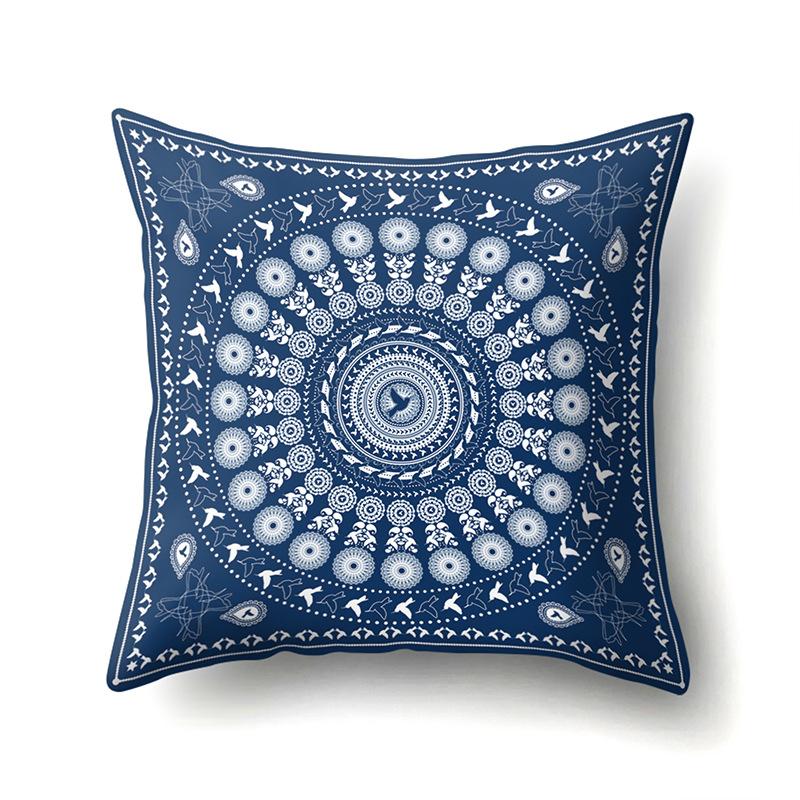 American Retro Ethnic Bohemian Polyester Pillow Case Car Decoration Home Printed Waist Rest Pillow Case