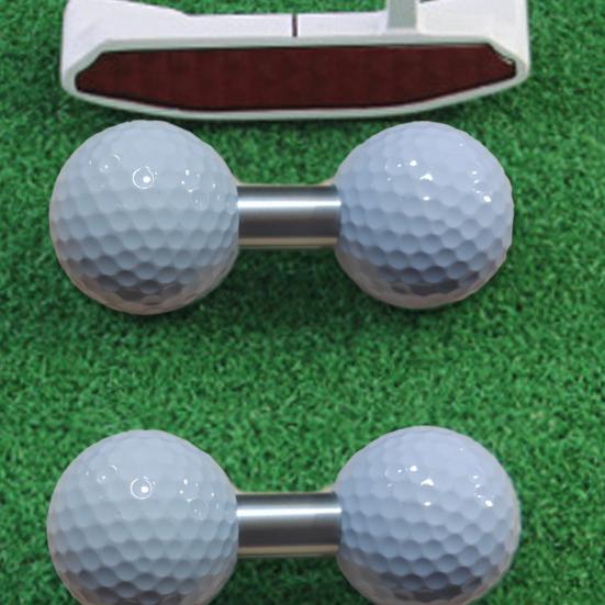 Golf Practice Double Ball with Tube Balance Putting Trainer Dual Ball Training Aid