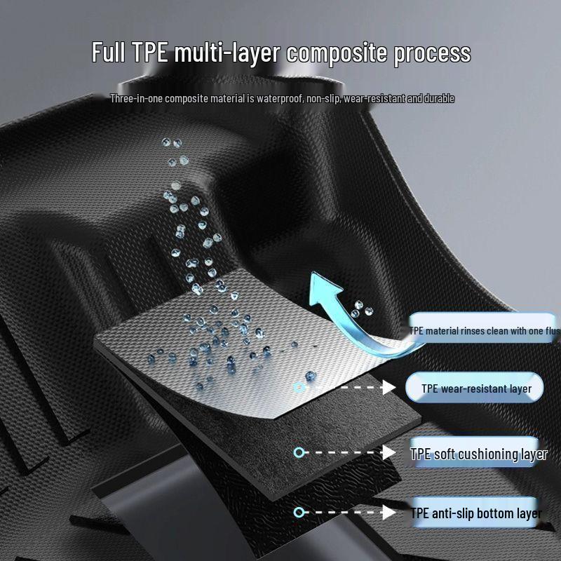 Nano 06 Floor Mats: TPE Surround for 25 Models - Includes Driver's Seat, Carpet Floor Mat, Foot Pad, and Trunk Mat.