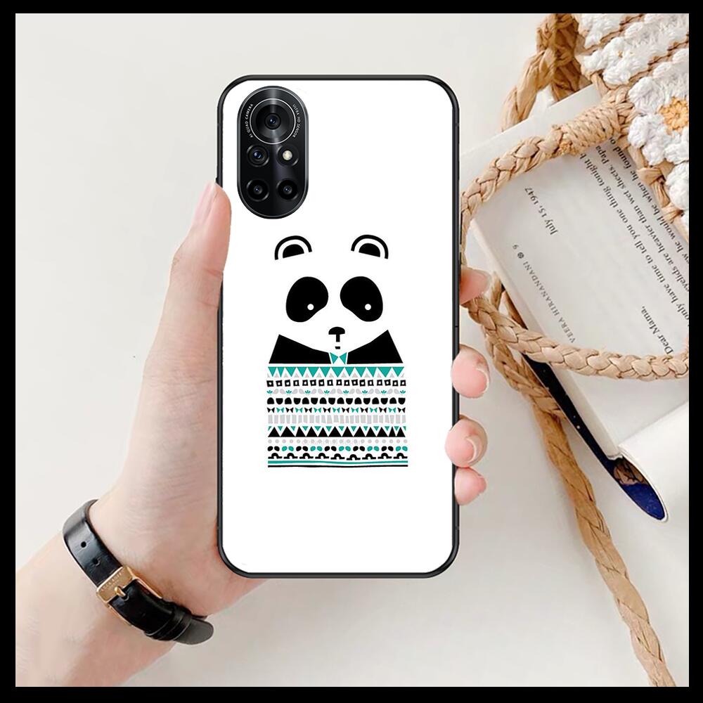

Супер милый прозрачный чехол для телефона с пандой для Huawei Honor 20 10 9 8A 7 5T X Pro Lite 5G черный чехол Etui Hoesjes комикс модный дизайн Honor 7A