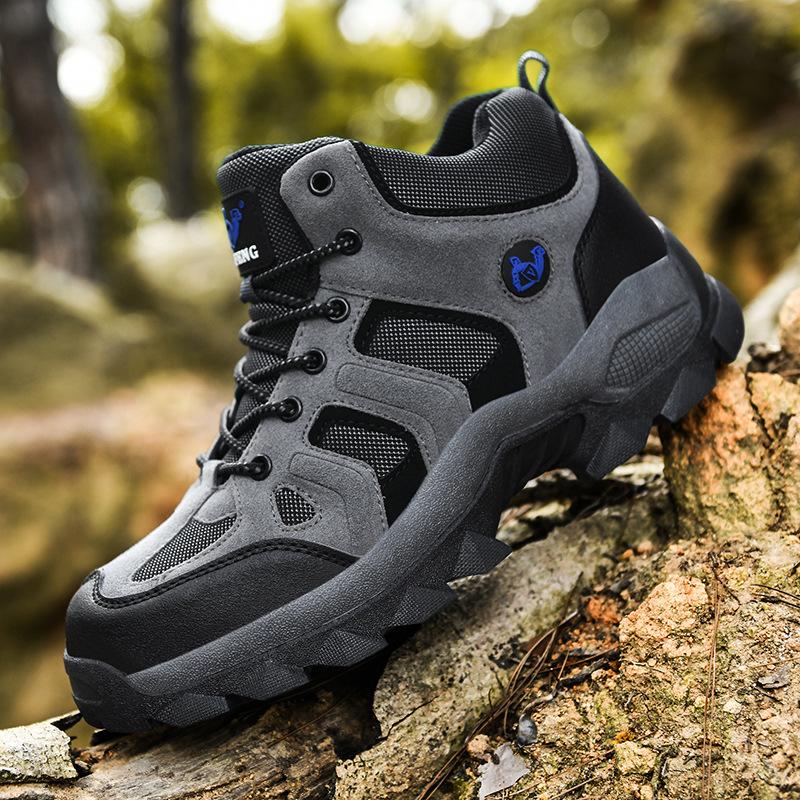 Shoes Men's Large Size Outdoor High Top Hiking Shoes Wear-resistant Non-slip Sneakers Fashion Boots