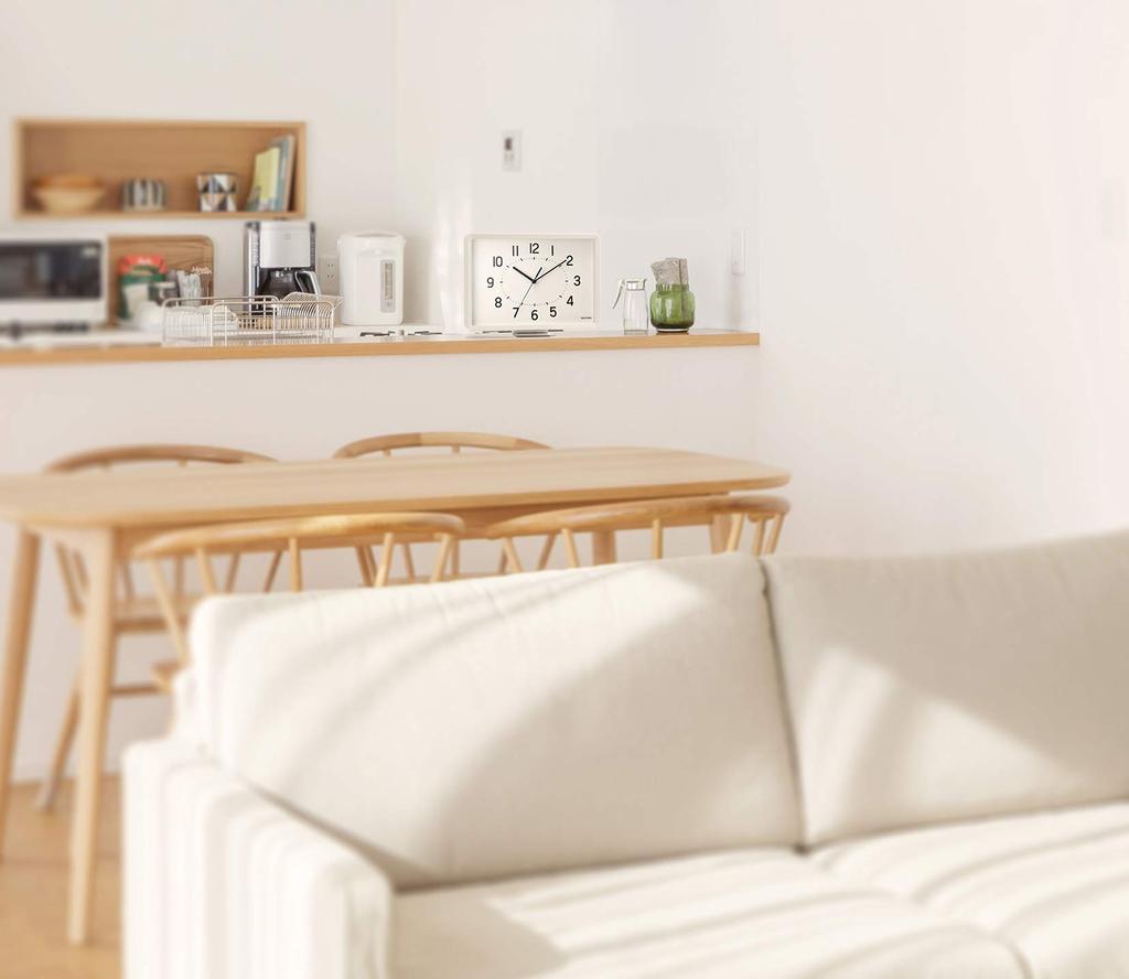 RHYTHM Wall Clock Table Clock A4 Size Interior Clock White RHYTHM PLUS 8MG815SR03 21x29.7x4.8cm