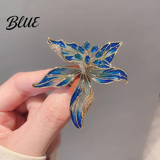 Brooch for Hats Peony Flower Pin Women Enamel Floral Lapel