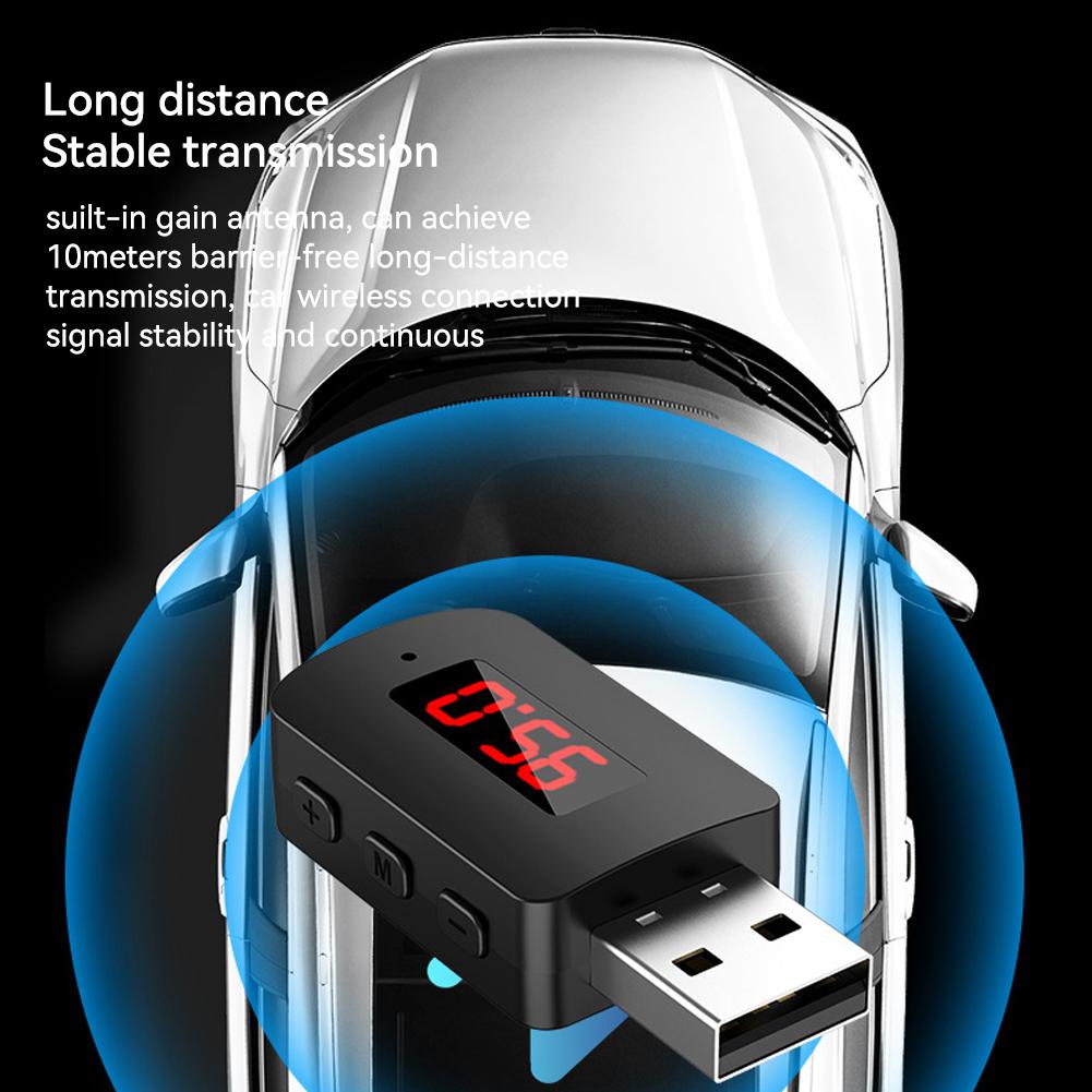 Auto Wireless Adapter Bluetooth 5.4 Sender Empfänger Audio AUX Adapter Für Auto Audio Musik AUX Freisprecheinrichtung Headset