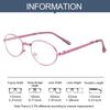 Classic Portable Folding Reading Glasses Anti Blue Ray Eyewear Women Metal Frame Presbyopia Eyeglasses with Glasses Bag