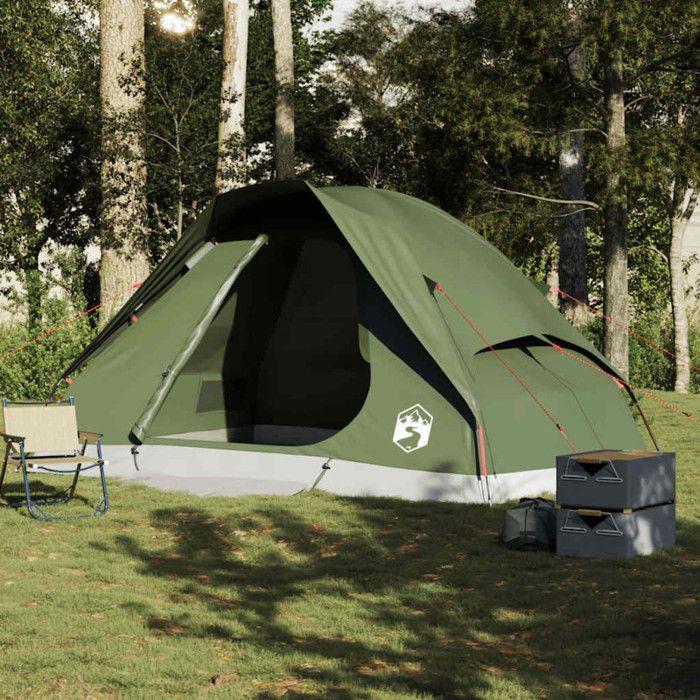 VidaXL Family Dome Tent 6 Person Olive Green Waterproof 4009645