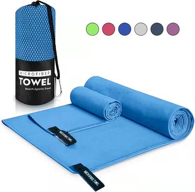 Prosop de sport cu uscare rapidă Prosop de plajă albastru Microfibră Înot Sală de fitness Fitness în aer liber Călătorii groase Camping Alergare Prosop de plajă Prosoape Yoga Prosop mare