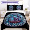 Cyber Cat Kingdom Pattern Bedding,Quilt Set Quilt Cover Pillowcase Home Birthday Gift (1 * Duvet Cover + 2 * Pillowcase, Without Core)