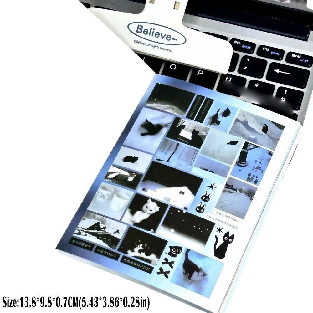New 24 Pages Y2K Stickers Book Cute Design Retro Style Scrapbooking Stickers Kawaii Removable DIY Journal Stickers