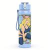1PC Retro Blonde Pin-up Girl Colorful Print 750ml Portable Sports Water Bottle Leakproof Gym Outdoor Travel Drink Cup