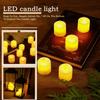 6Pcs Colorful LED Flameless Candle Light Battery Operated Tealight Switch Candles Flameless Wedding Home Christmas Decor Candle