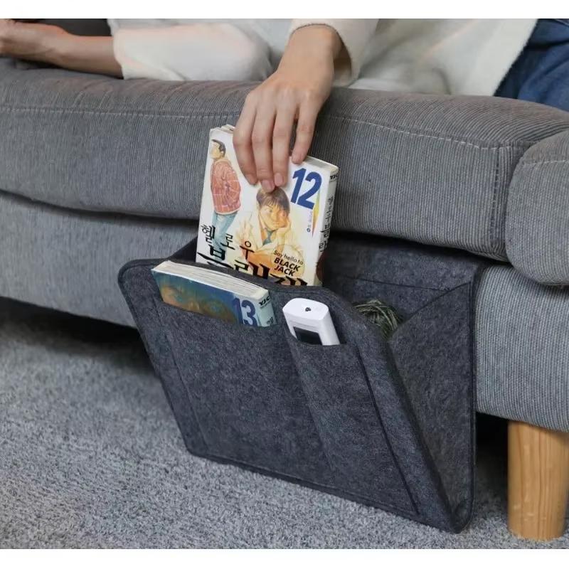 Borsa Appesa da Parete in Feltro per Dormitorio Letto Divano Tappeto Camera da Letto Negozio Contenuto Per CD Riviste Blocco Appunti Cancelleria Telefoni Cellulari Oggetti Vari