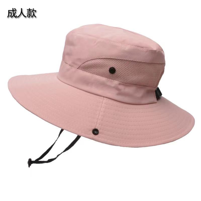 Women Large Brim With Leaking Ponytail Quick Drying Bucket Hats Fishermen Caps Outdoor Casual Cap Women Sunscreen Hat