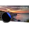 K&F CONCEPT 37-82mm ND2 To ND400 Adjustable Neutral Density Variable ND Camera Lenses Filter Cloth 49mm 52mm 58mm 62mm 67mm 77mm