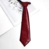 College Style PU Leather Ties Solid Color Lazy Tie Retro JK Necktie