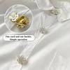 5Pcs Rhinestone Flower Button Cover No Sew Instant Removal Men Women Blouses Dresses Coats Shawls Shirts Buttons Cover Decorative Cufflink