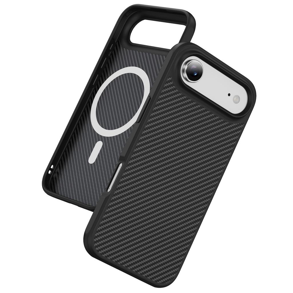 Wireless Charging Carbon Fiber Case for Iphone 17 Pro Max 15 16 17 Air 14 Plus 13 Pro Iphone17 Iphone16 Iphone15 Phone Bag