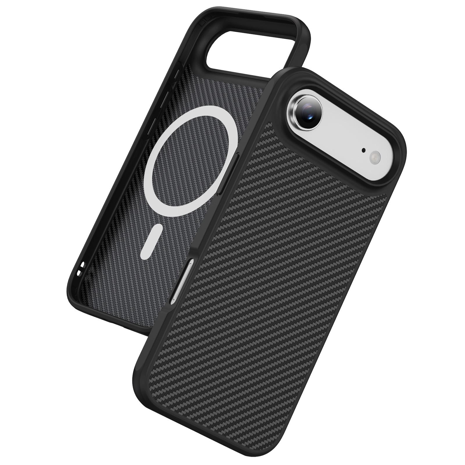 

Wireless Charging Carbon Fiber Case for Iphone 17 Pro Max 15 16 17 Air 14 Plus 13 Pro Iphone17 Iphone16 Iphone15 Phone Bag iPhone 16 чёрный