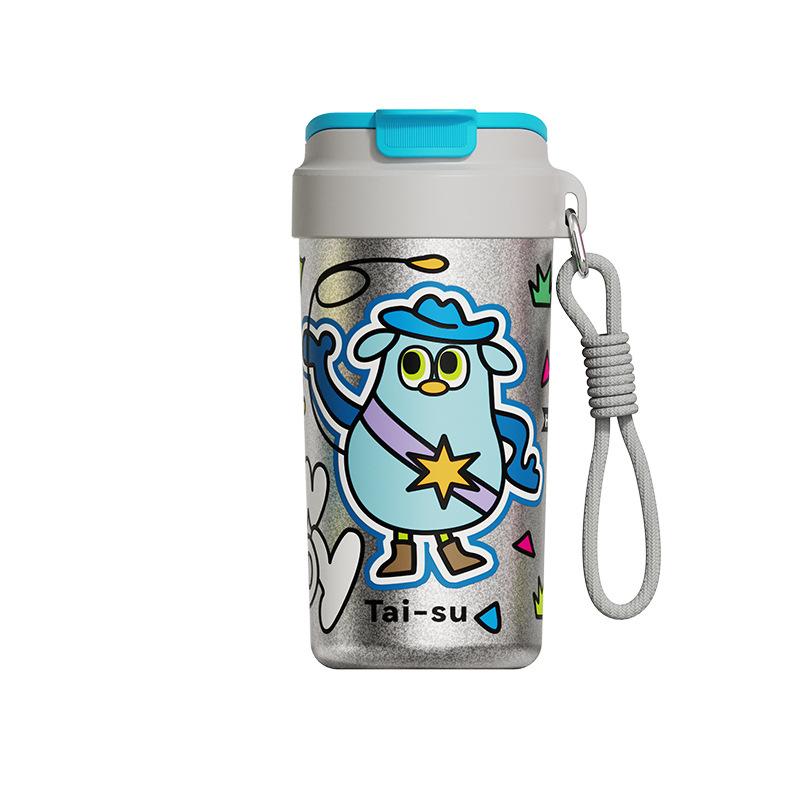 Titanium cup, pure titanium coffee cup, outdoor portable thermos cup, easy cup, high value rope lifting titanium cup, simple office water cup 480