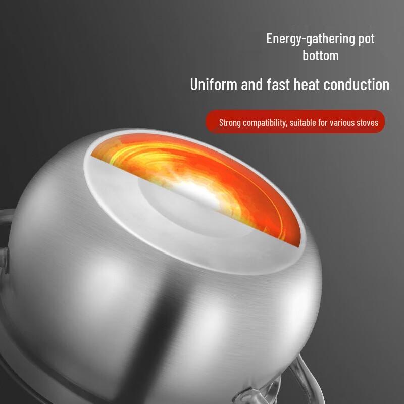 Lechu Heli 5L 304 Stainless Steel Soup Pot Steamer