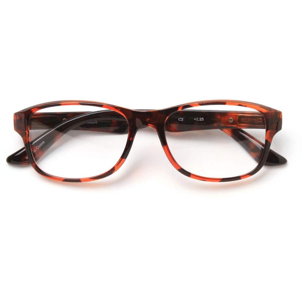 MIDI Reading UV Spring Wellington and with Red Glasses, Protection, Hinge, Stylish, Style, Lightweight, Stylish, Men's Women's, Large, Case, (M-201,