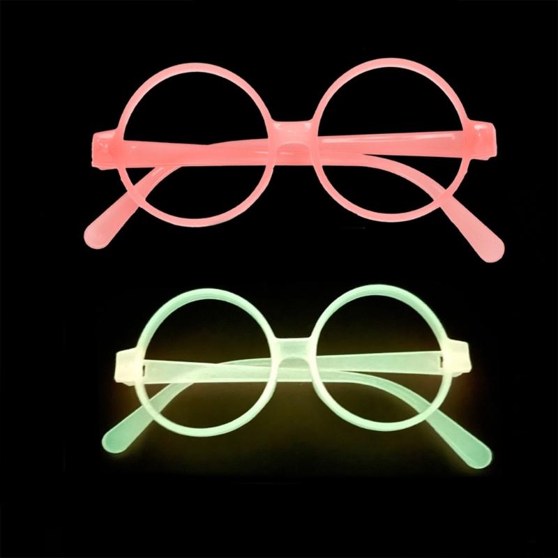 Fluorescent Glasses Frame for Nightclub Light Up Party Glasses Unisex Frame for Halloween Dance Show Props Party Eyewear