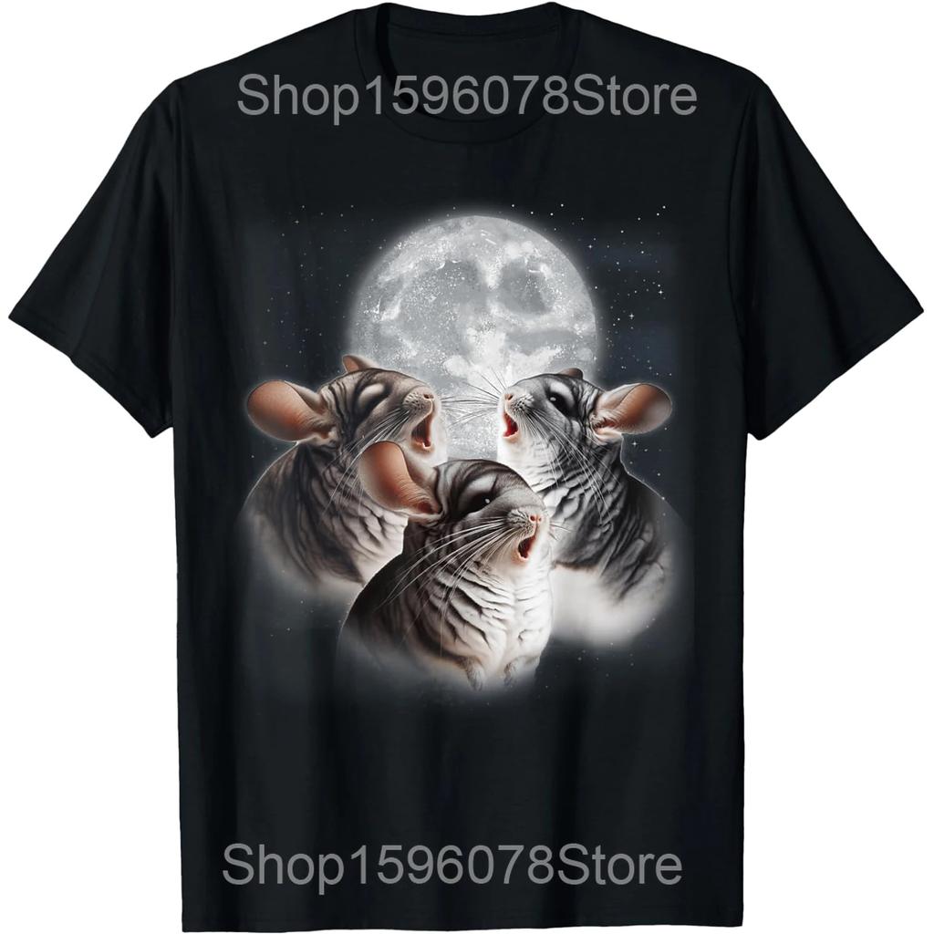 I Love My Chinchilla Chinchillin Pet Lovers T Shirts Men Cotton Humor Streetwear Tee Shirt Short Sleeve Unisex Loose Clothing