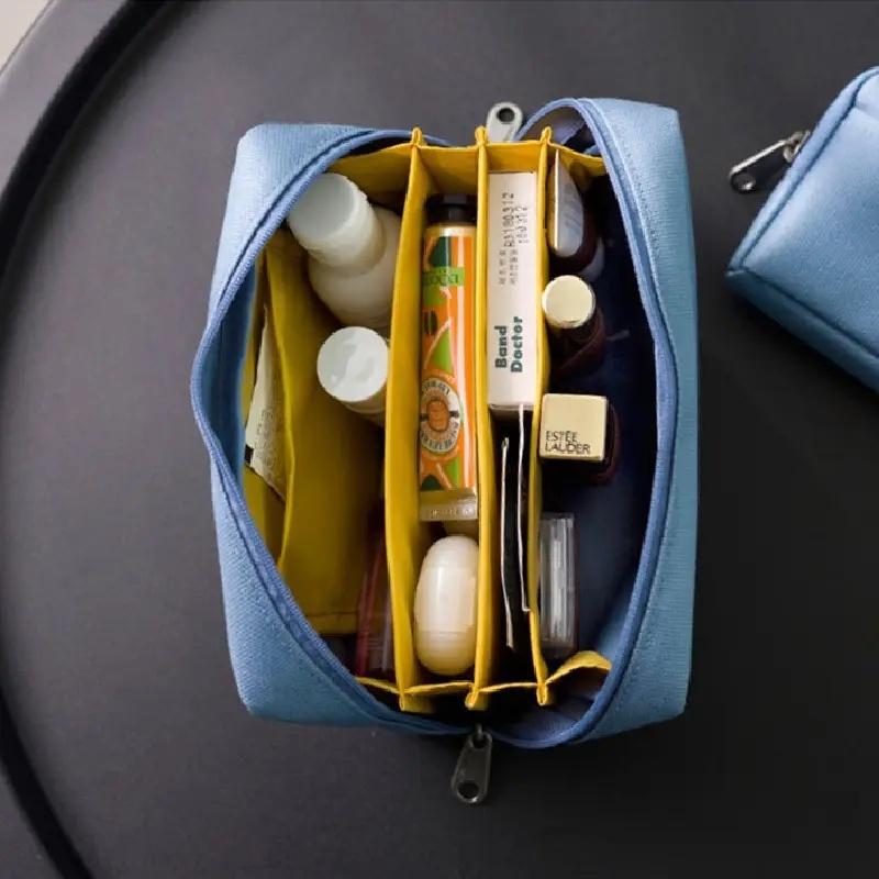 Large Capacity Organizer Bag, Multi-Pocket Makeup Cable Pouch, Multi-Color for Travel Office Home