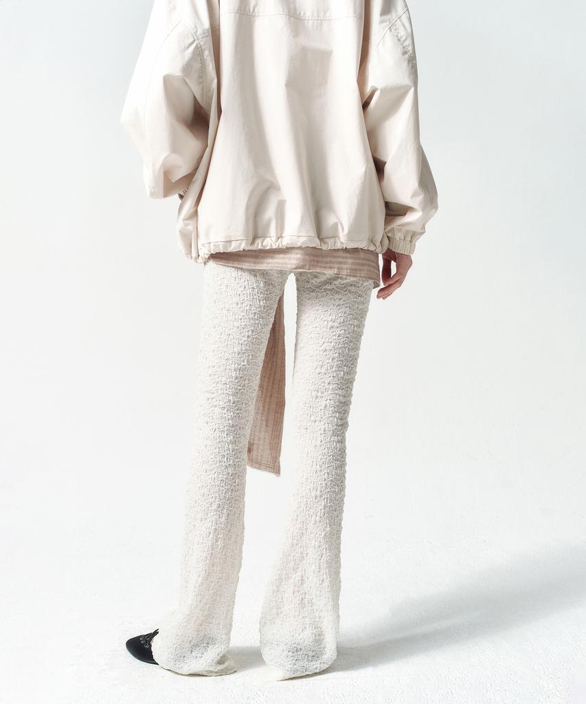 INSILENCE WOMEN Flare Fit Lace Pants Ivory