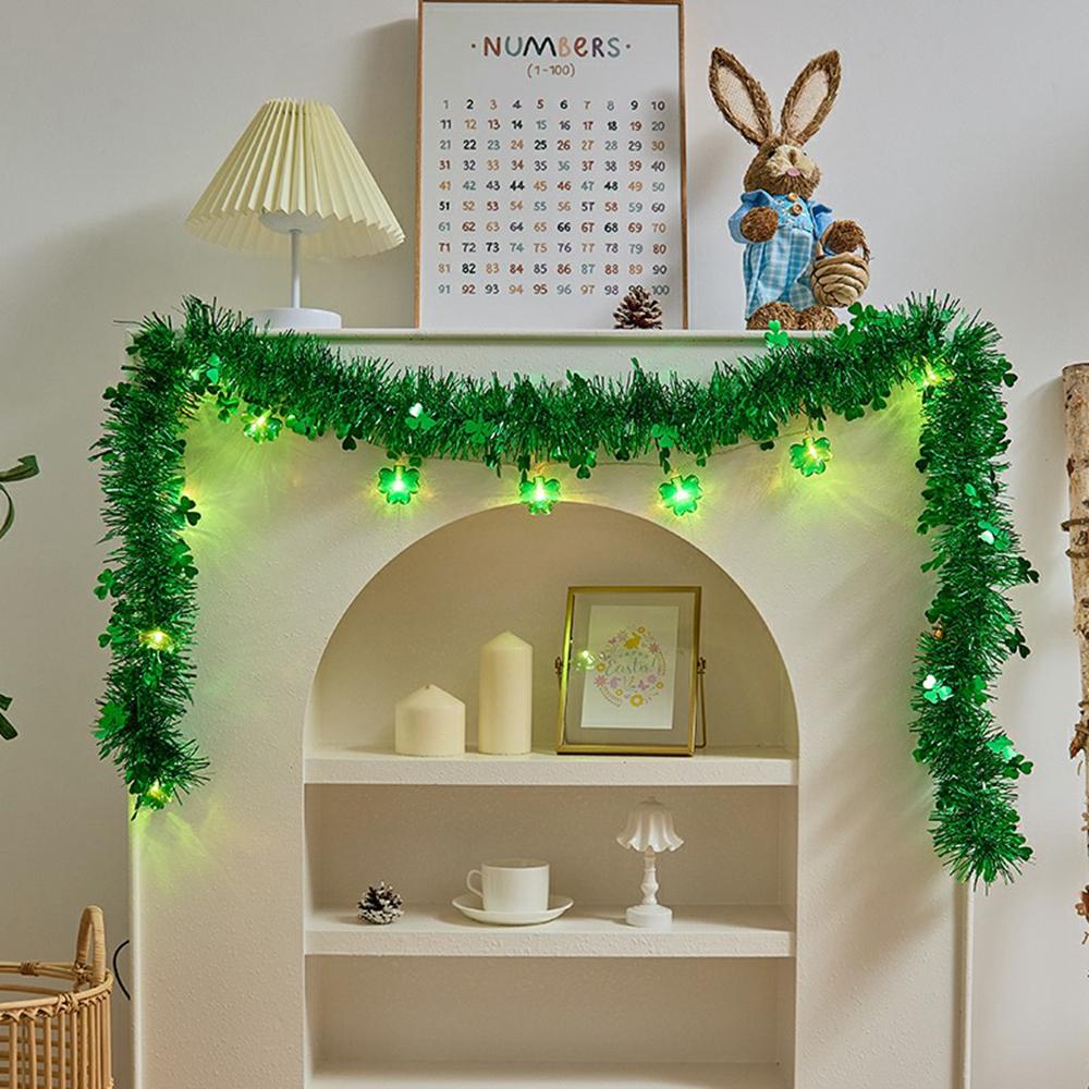 

4m 20 Lights Romantic Ribbon String Light for Christmas Party Battery Operated Ambient Lamp Clover