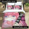 Anime Girl Lonely Rock Art Print Three Piece Bedding Set Article Children Or Adults For Beds Quilt Covers Pillowcases Bedding741
