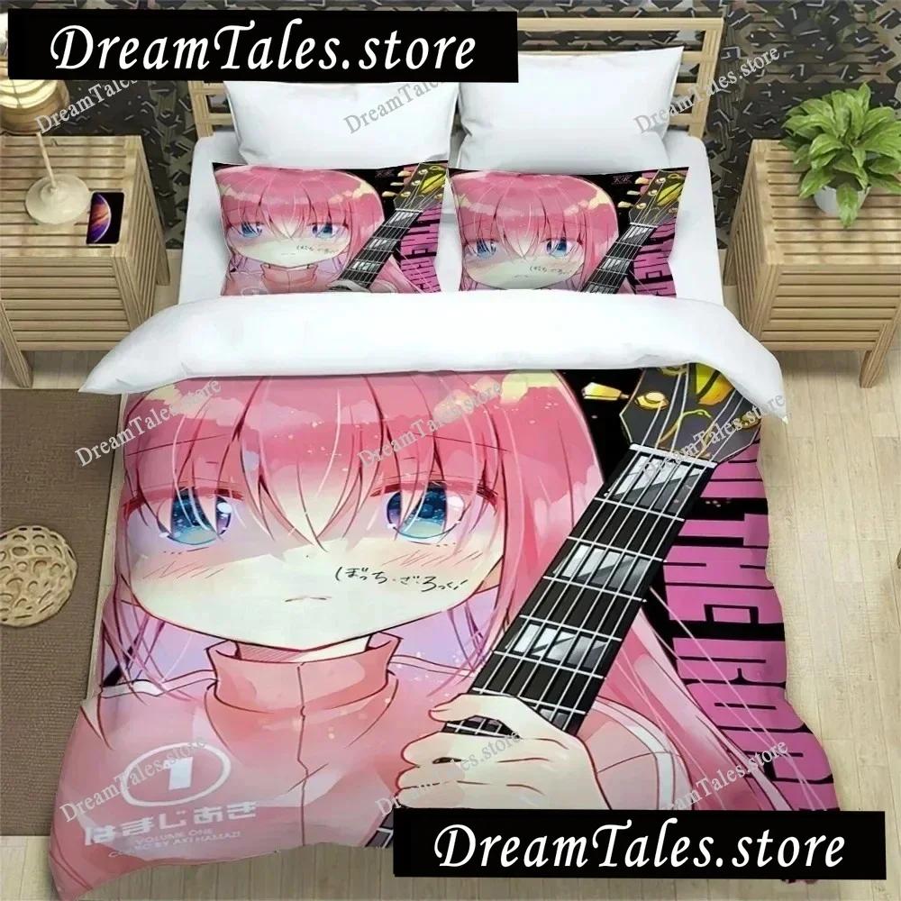 Anime Girl Lonely Rock Art Print Three Piece Bedding Set Article Children Or Adults For Beds Quilt Covers Pillowcases Bedding741